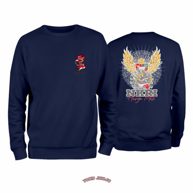 Sweater Spesial HUT RI NKRI Harga Mati Burung Garuda Cengkram Virus Corona