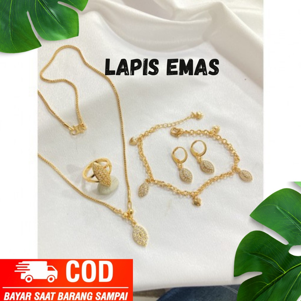 PERHIASAN Titanium_SATU SET PERHIASAN TITANIUM ANTI LUNTUR