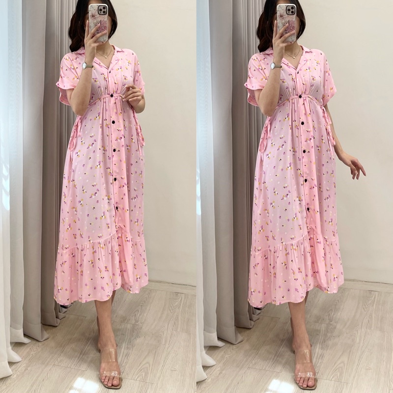 Daster Amariel Vibi Homewear-Vib: Jasmine Pink