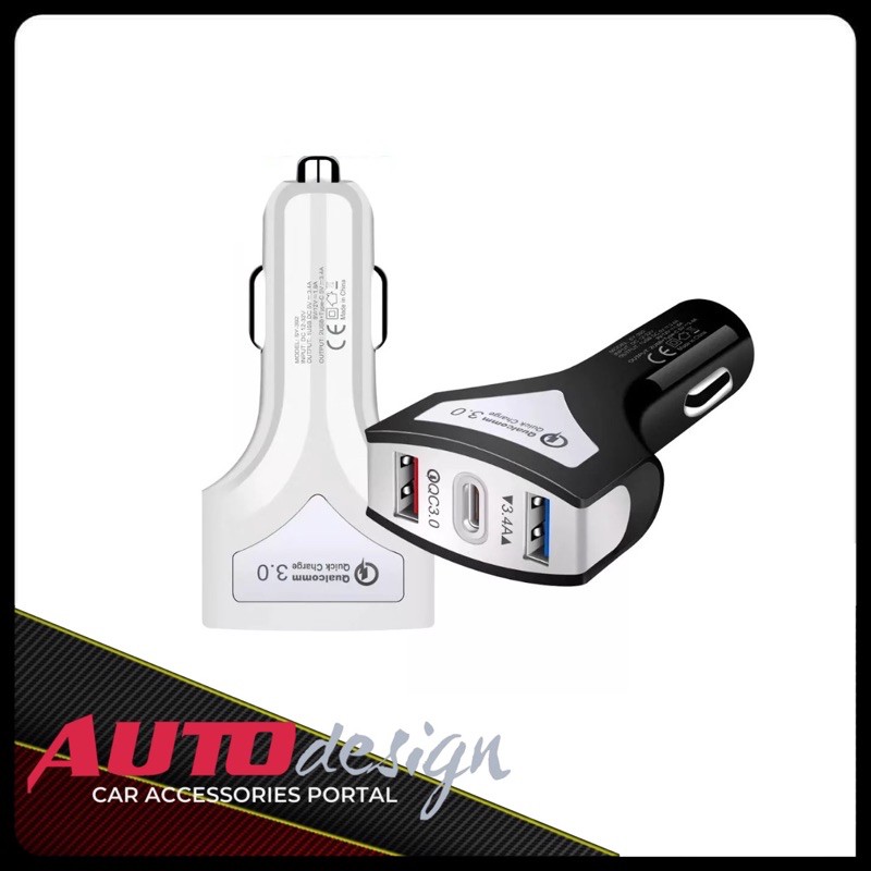 CAR CHARGER / CHARGER MOBIL 3.1A 2-USB QC 3.0 FAST CHARGER