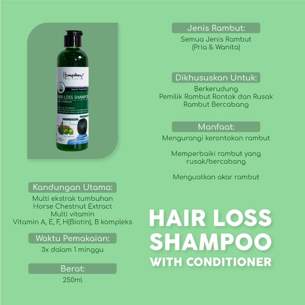 Humphrey Hairloss Shampoo (Shampoo Rambut Rontok) 250ml-1
