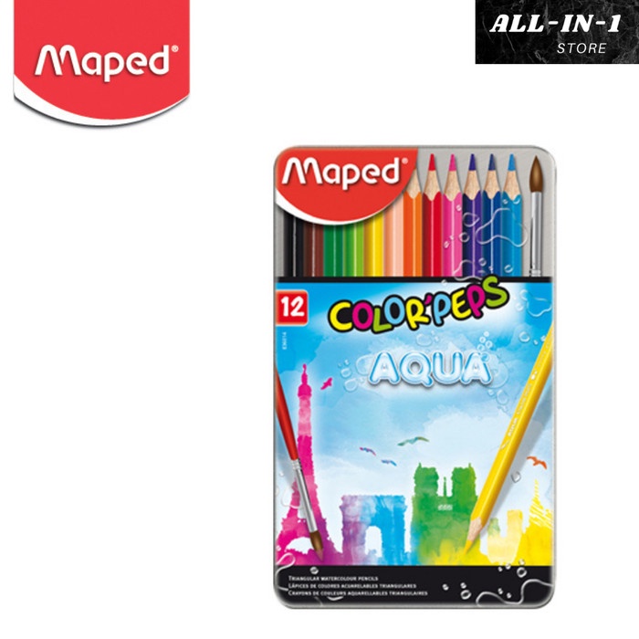 

Pensil Warna Water Color Pencil Maped - Metal Box