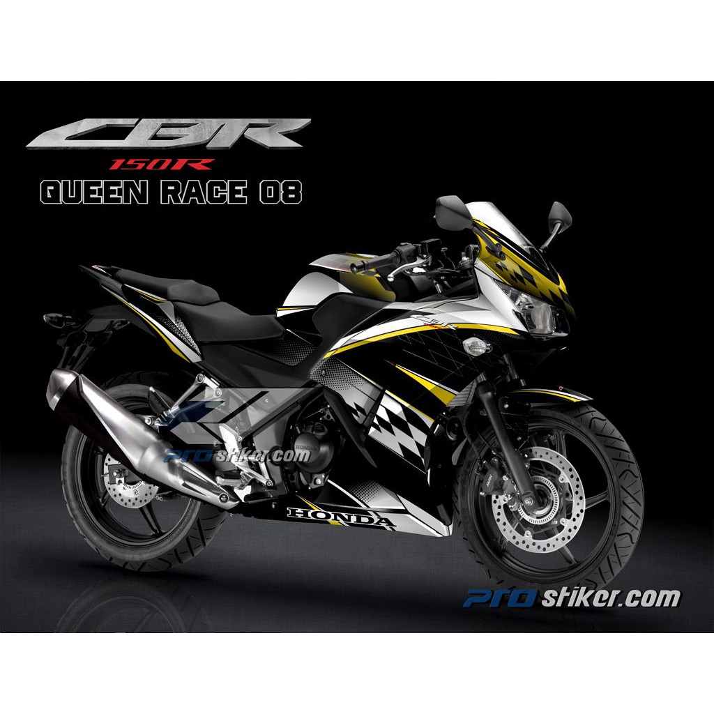 Decal Honda CBR 150 K45 Desain QUEENRACE Full Body Striping Modifikasi Cutting Sticker Prostiker Shopee Indonesia