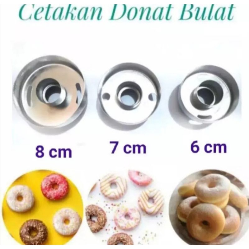 Cetakan Donat A B C bahan aluminium