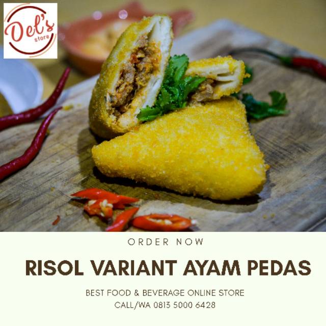 

Risoles Ayam Pedas/ 1 Pack Isi 5 Pcs