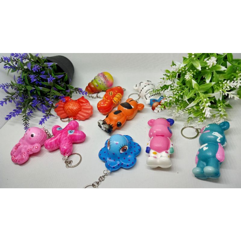 Gantungan kunci motif unik Squishy harga/pcs