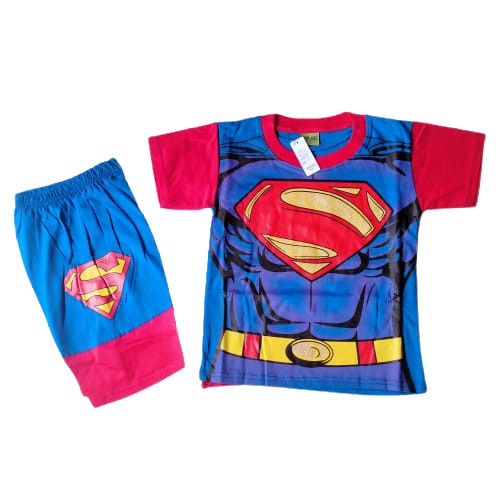 baju superman sayap stelan anaka ;laki laki