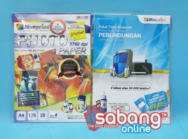 

HJK BLUEPRINT KERTAS FOTO STICKER / PAPER PHOTO BLUEPRINT STICKER