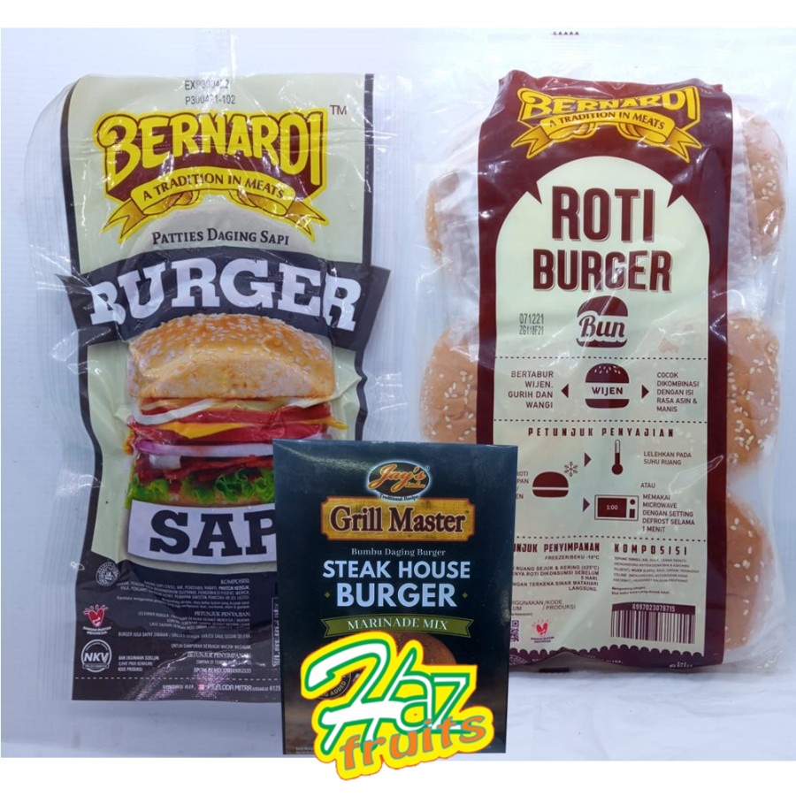

Paket Burger Bernardi 6 pcs + Jay's Grillmaster Steakhouse 30 gr