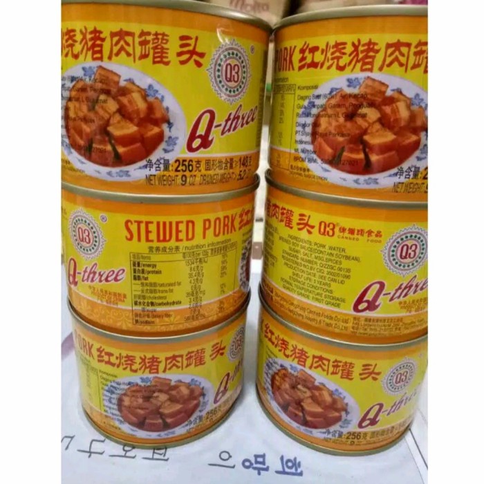 

Gg01Hh Stewed Pork Q-Three (Q-3) 256G Ang Sio Bak ( No Halal ) Ds01Gkk