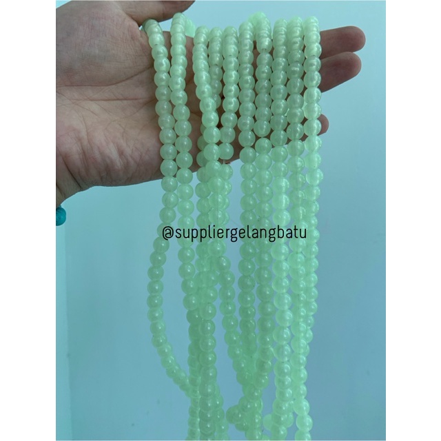 BAHAN FOSFOR 8mm nyala GLOW IN THE DARK rangkai gelang kalung premium