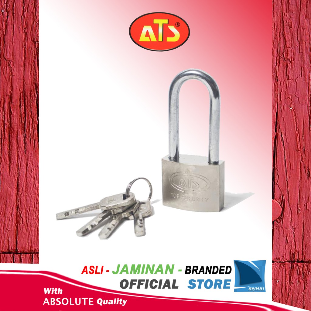 Gembok Besi 30 mm Leher Panjang / Long Neck Full Steel Padlock ATS