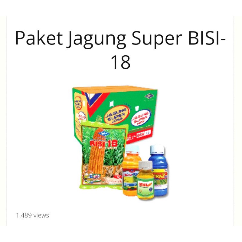 Bibit-Benih Paket Jagung Super Bisi 18 5pcs @1kg + PAG 250ml