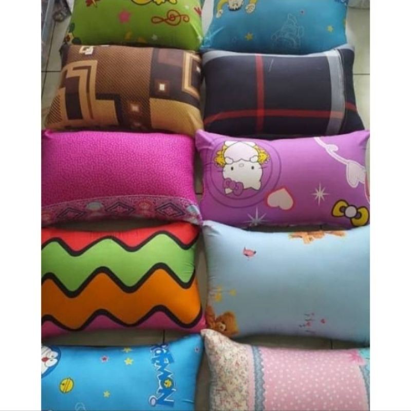 termurah bantal tidur DEWASA motif bahan lembut adem gambar real pick peking rapih. motif RANDOM.