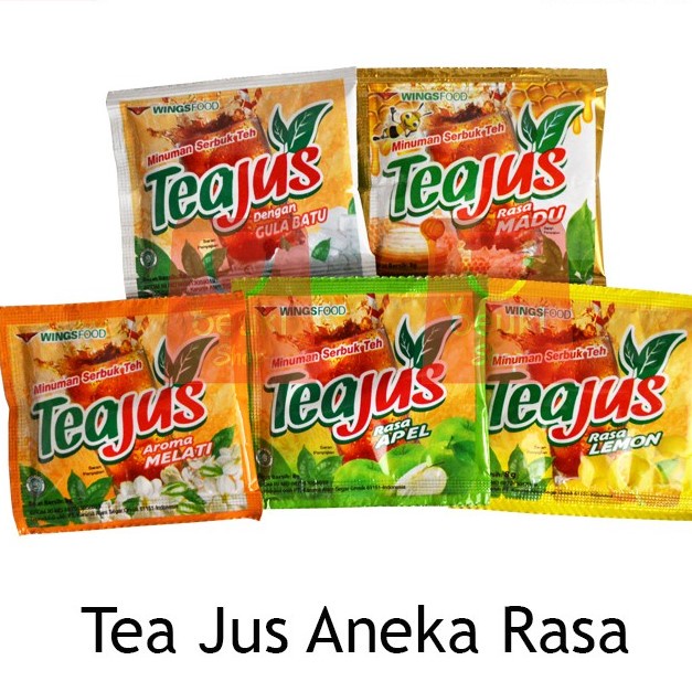 

TEA JUS RASA LENGKAP ALL VARIANT - WINGSFOOD THE BEST DRINK 1 RENCENG 10 SACHET