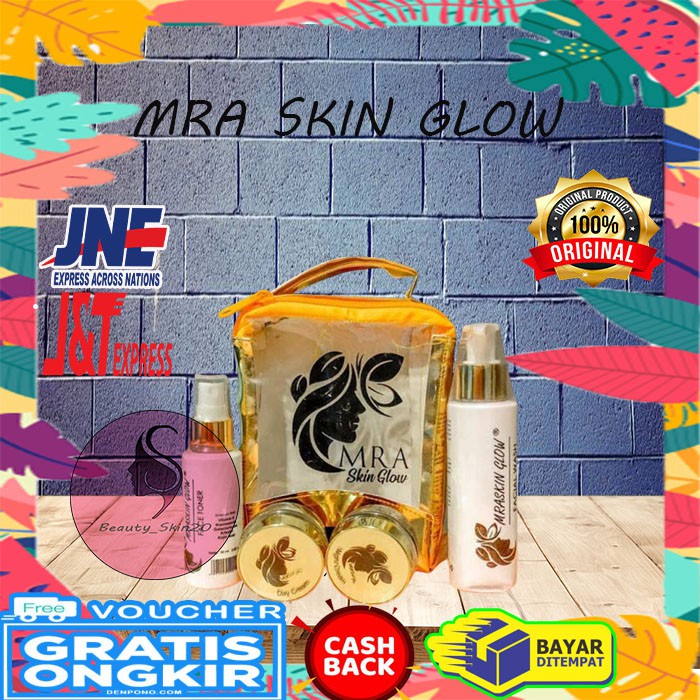 MRA SKIN GLOW MRASKINGLOW MS GLOW MRASKIN BPOM PAKET PEMUTIH WAJAH ORIGINAL