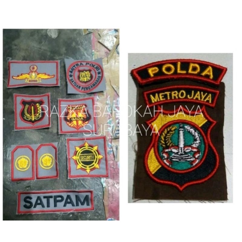 ATRIBUT SATPAM PDL KOMPLIT BORDIR + NAMA