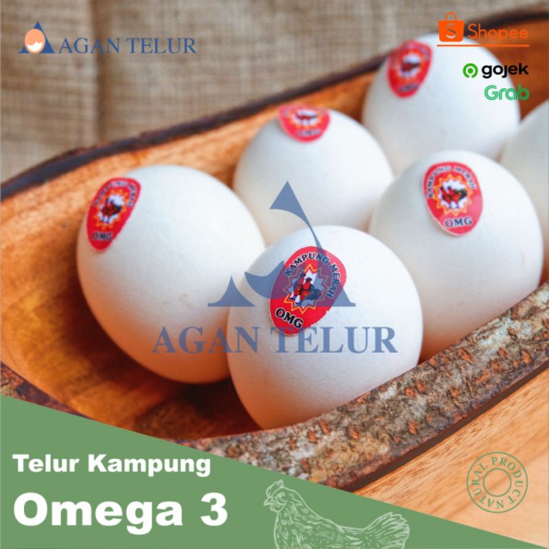 TELUR AYAM KAMPUNG OMEGA SUPER FRESH PER BUTIR