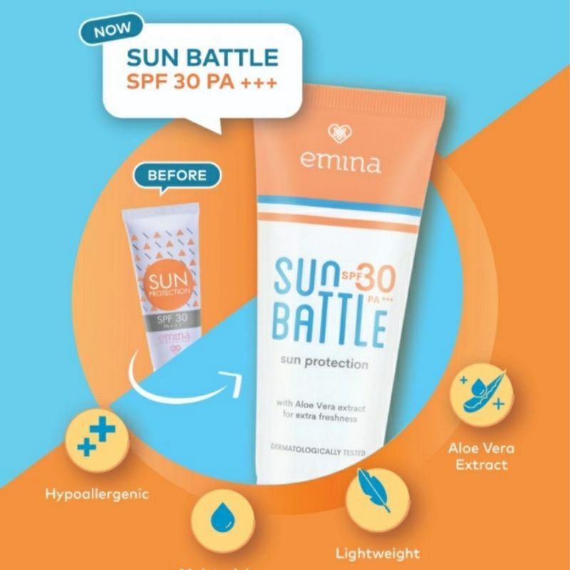 EMINA SUN BATTLE SPF 30 PA+++/SUN PROTECTION 60ML