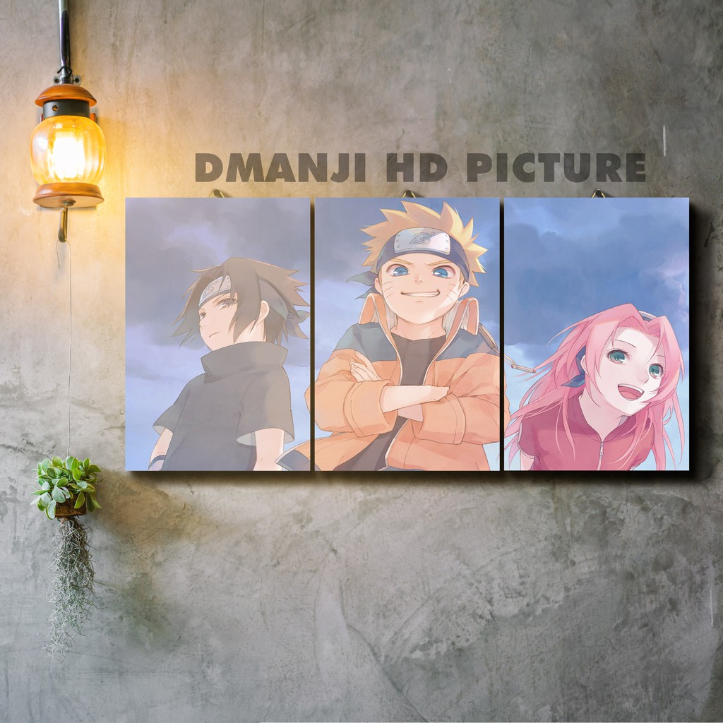 POSTER KAYU MULTIPANEL ANIME NARUTO / 20X30 / HIASAN DINDING NARUTO / PAJANGAN KAMAR TIDUR ANIME-HD - NRT 36