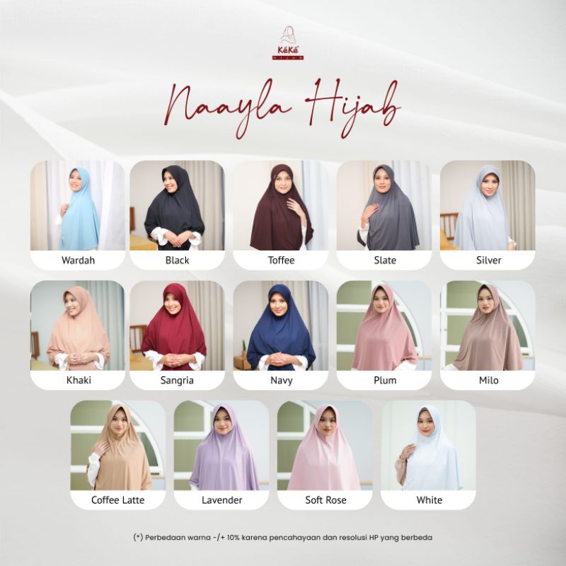 Hihab Instant Premium Nayla Bergo by Keke|Hijab Polos|Hijab Simple|Hijab Kekinian|Hihab Modern|Hijab