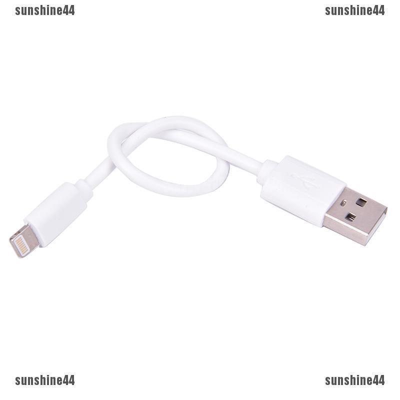 Sun44 Kabel Charger Lightning Mini Pendek 22cm 8Pin USB Untuk iPhone 5s 5c 6 6s SE 7