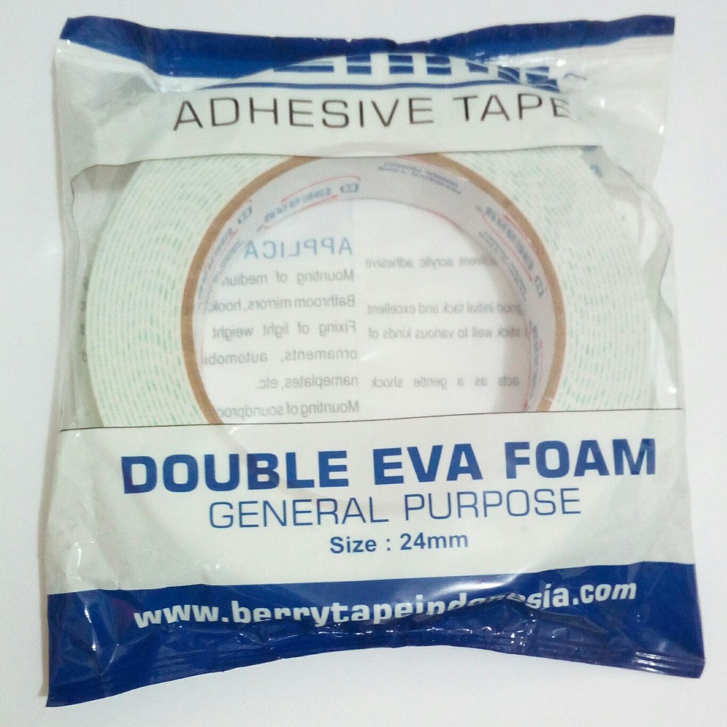 

tape foam premium kualitas super/dobel tape foam putih / isolasi bolak balik