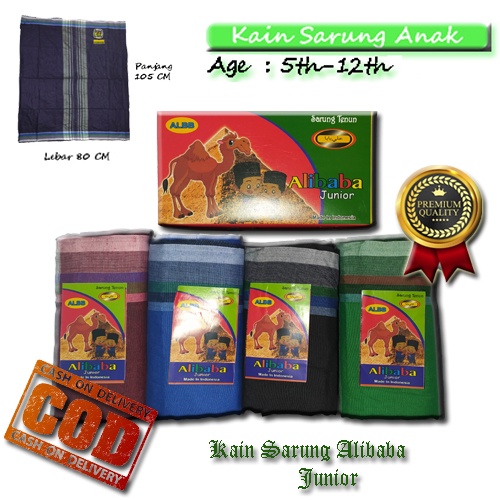 1Box Sarung anak Laki Junior SD,SMP untuk Sarung sholat dll-Kain Sarung Tenun Anak Laki Junior-Vegasus Store(COD)