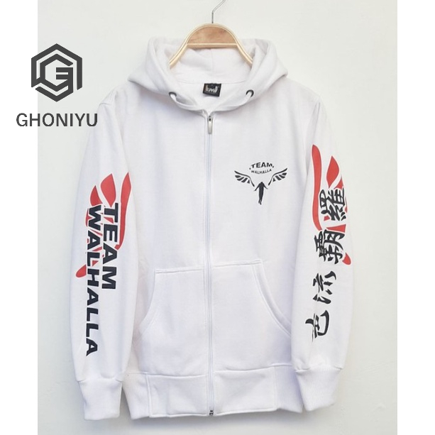 Jaket Sweater Anime Tokyo Revengers Mikey Tokyo Manji Toman Valhalla  Hoodie Pullover Jumbo Murah