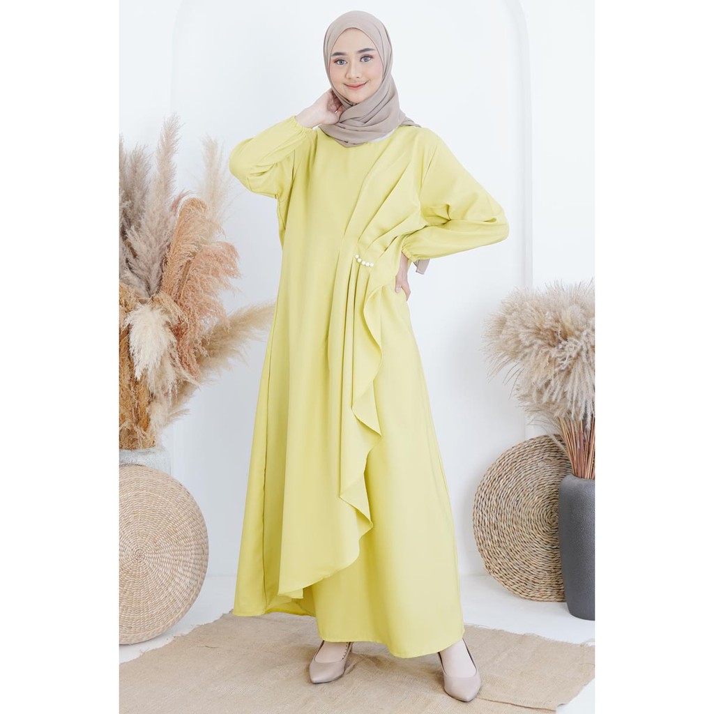Draperry Dress Radwa Dress Wanita