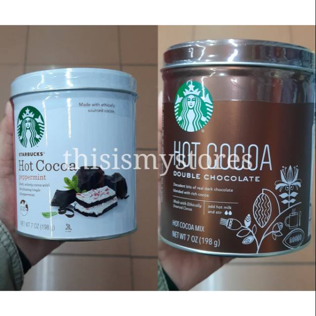 Starbuck kemasan hot cocoa  kaleng starbuck tin