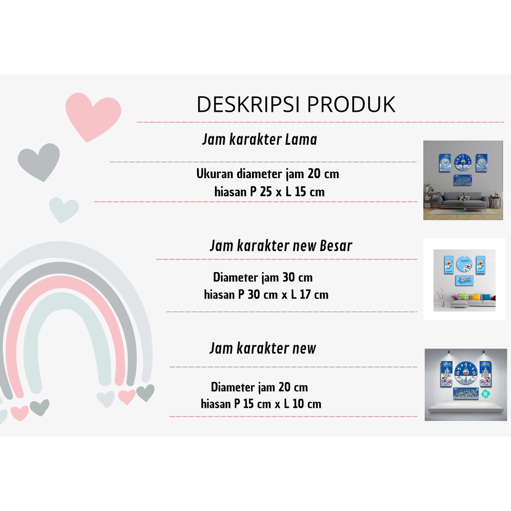 jam dinding kaligrafi kuartet