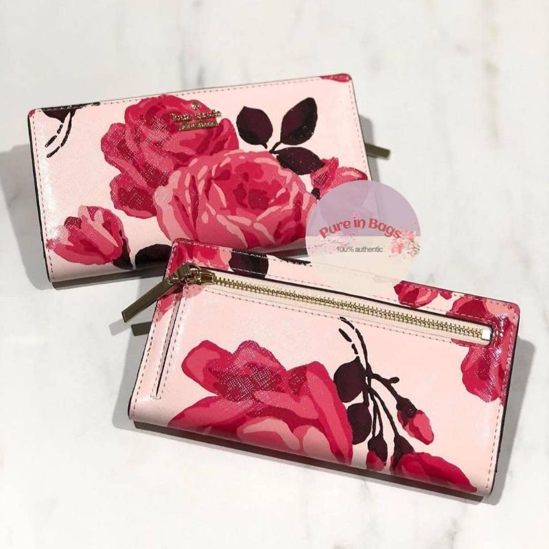 Dompet panjang kate spade roses authentic 100% ori boutique