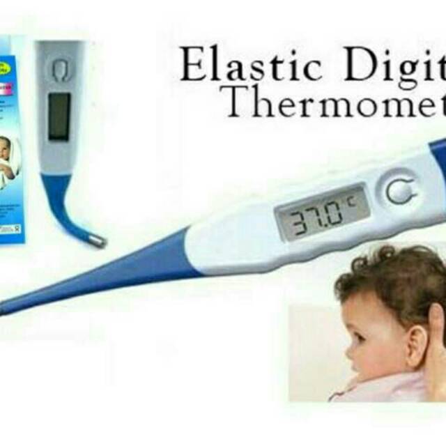 Thermometer ELASTIS alat pengukur suhu badan panas alkes SOFT HEAD Termometer