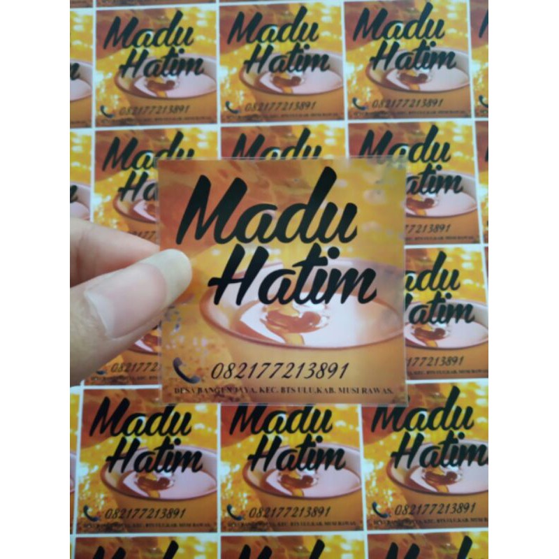 

Cetak Stiker Transparan + Laminasi Anti Air Perlembar A3+ Kisscut