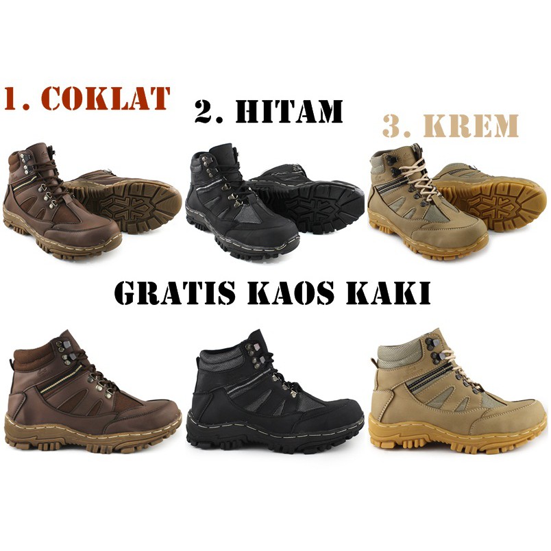 Sepatu Safety Boots Crocodile Armor Tracking Kerja Proyek Anti Selip Medan Tempur