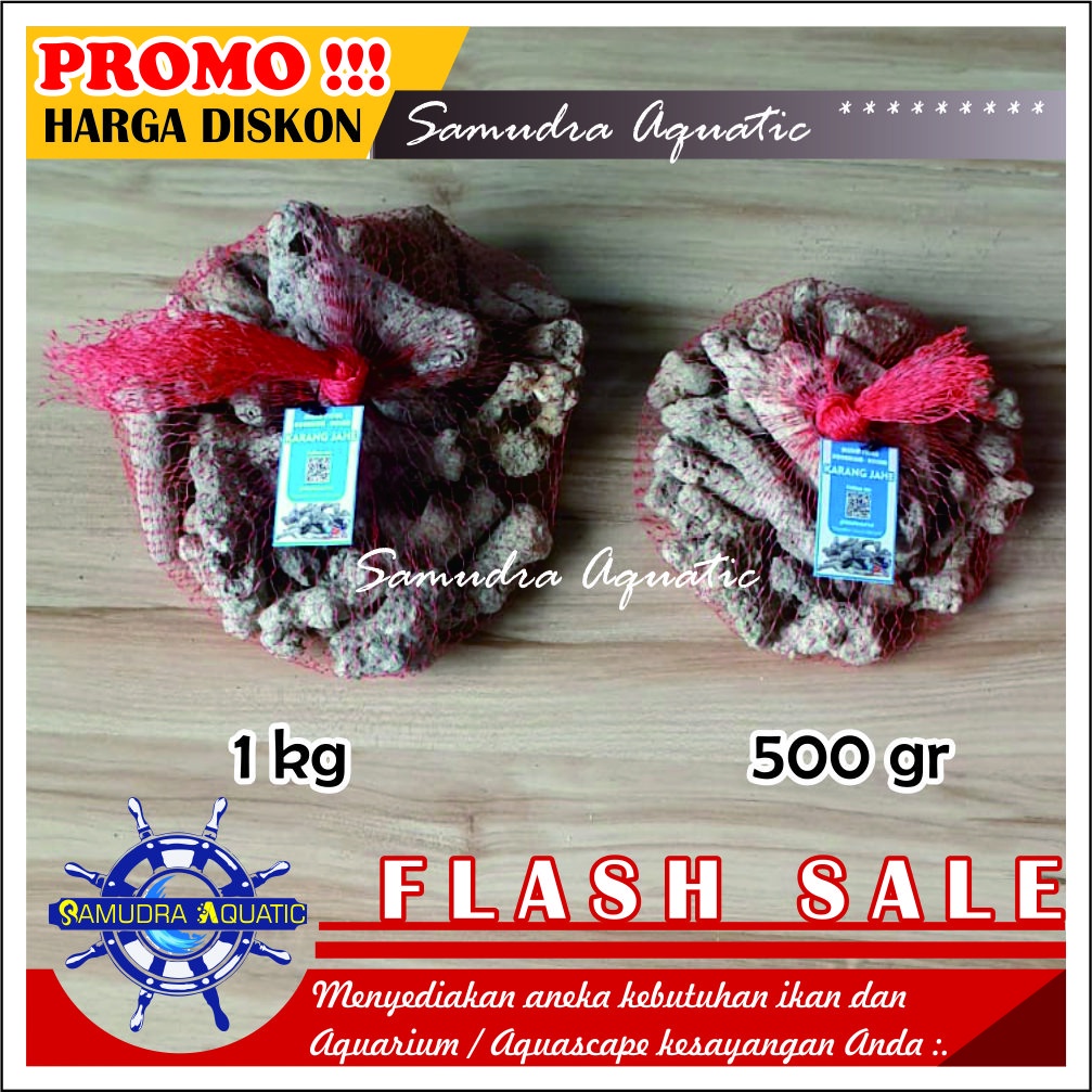 KARANG JAHE (1 kg), Batu Karang Jahe Media Filter Aquarium Aquascape, Media Filter Kolam