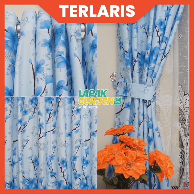 SARAE OFFICIAL - GORDEN MINIMALIS BAHAN KATUN MODEL SMOKERING UNTUK PINTU JENDELA TERLARIS
