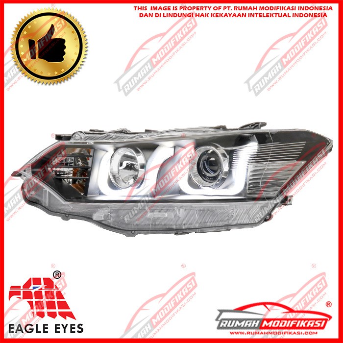 HEAD LAMP - TOYOTA VIOS 2014-2017 - EAGLEEYES - DOUBLE U RIM-2