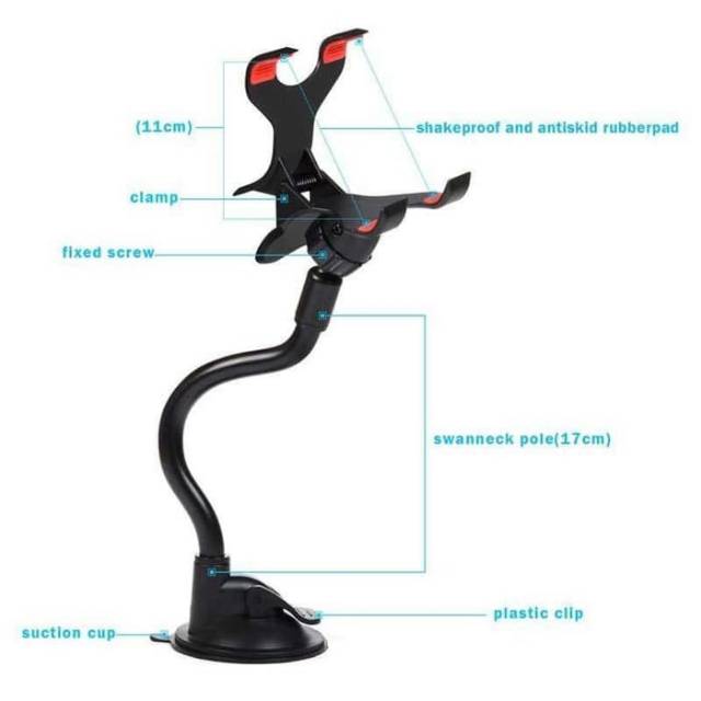 Car Phone Holder Tempel Hp Mobil Panjang Lazypod Mount Handphone GPS