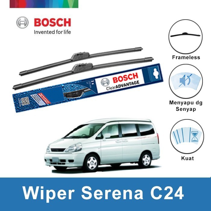 Wiper Blade Serena C24 C26 BOSCH frameless ADVANTAGE 14-24&quot; ORIGINAL