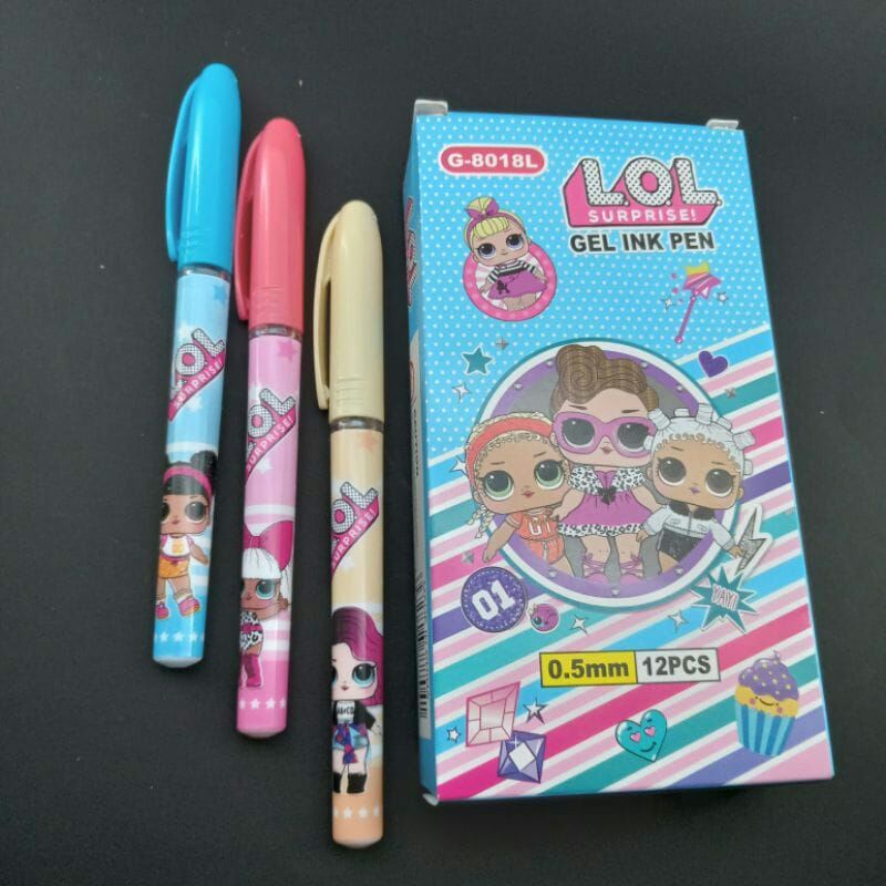 

[1 PAK] PULPEN BULPEN CAIR GEL INK PEN MOTIF KARAKTER KARTUN