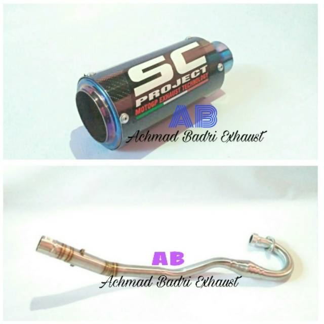 Knalpot racing klx 150 d tracker 150 crf 150 merk sc projek