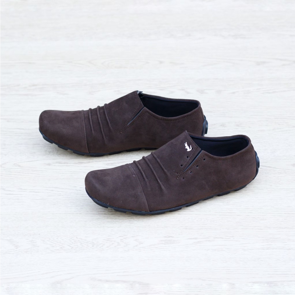 BURAY - SEPATU SLIP ON PRIA LOAFER DEWASA ARARMOR SUEDE PREMIUM CASUAL FORMAL SLIP ON PRIA KERJA KANTOR GURU PNS NYAMAN || SLIP ON PRIA PANSUS 2021