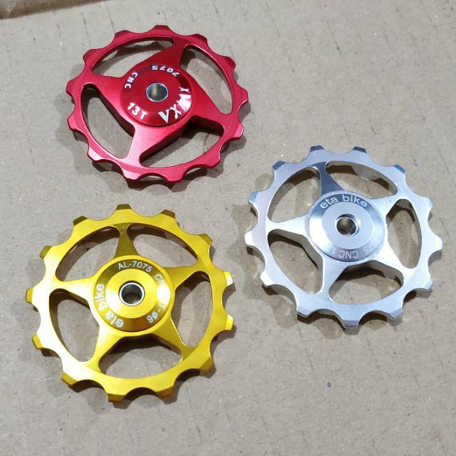 Pulley RD SEPEDA 13T Alloy Sealed Bearing CNC Jockey Wheels Rear Derailleur Gir
