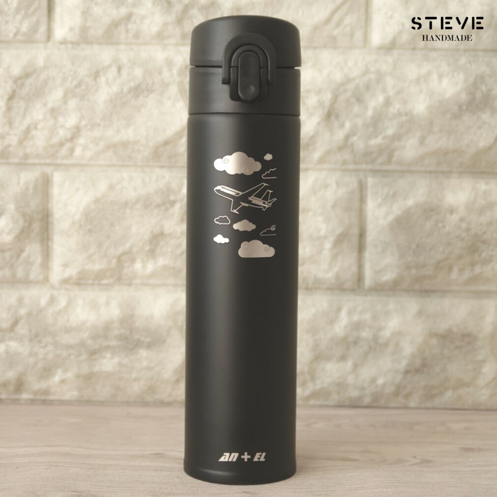 Botol minum stainless termos vacuum tumbler travel mug  TM0310 Black