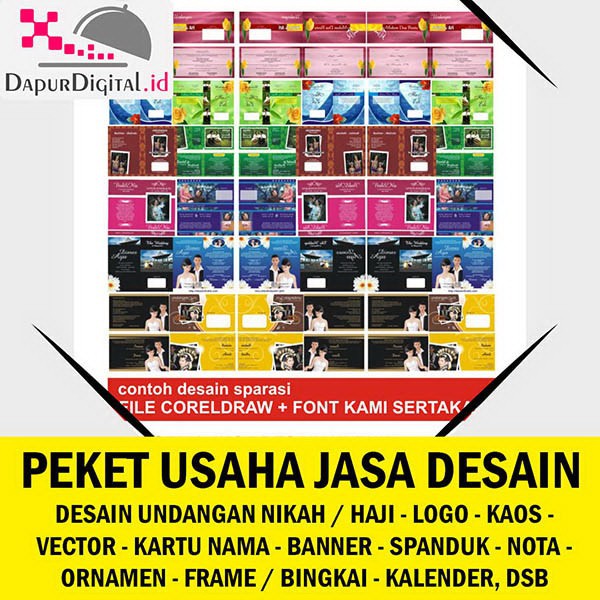 Paket Usaha Template Desain Undangan Nikah Haji Kaos Banner Spanduk Kartu Nama Dsb Shopee Indonesia