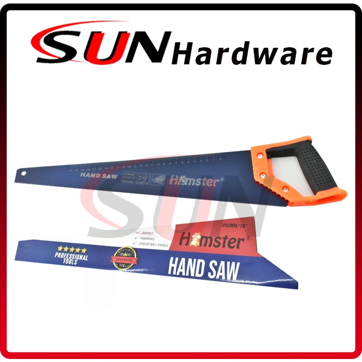 Gergaji Kayu Tangan Manual 18 Inch 450 Mm Hand Saw Triplek Dahan Ranting