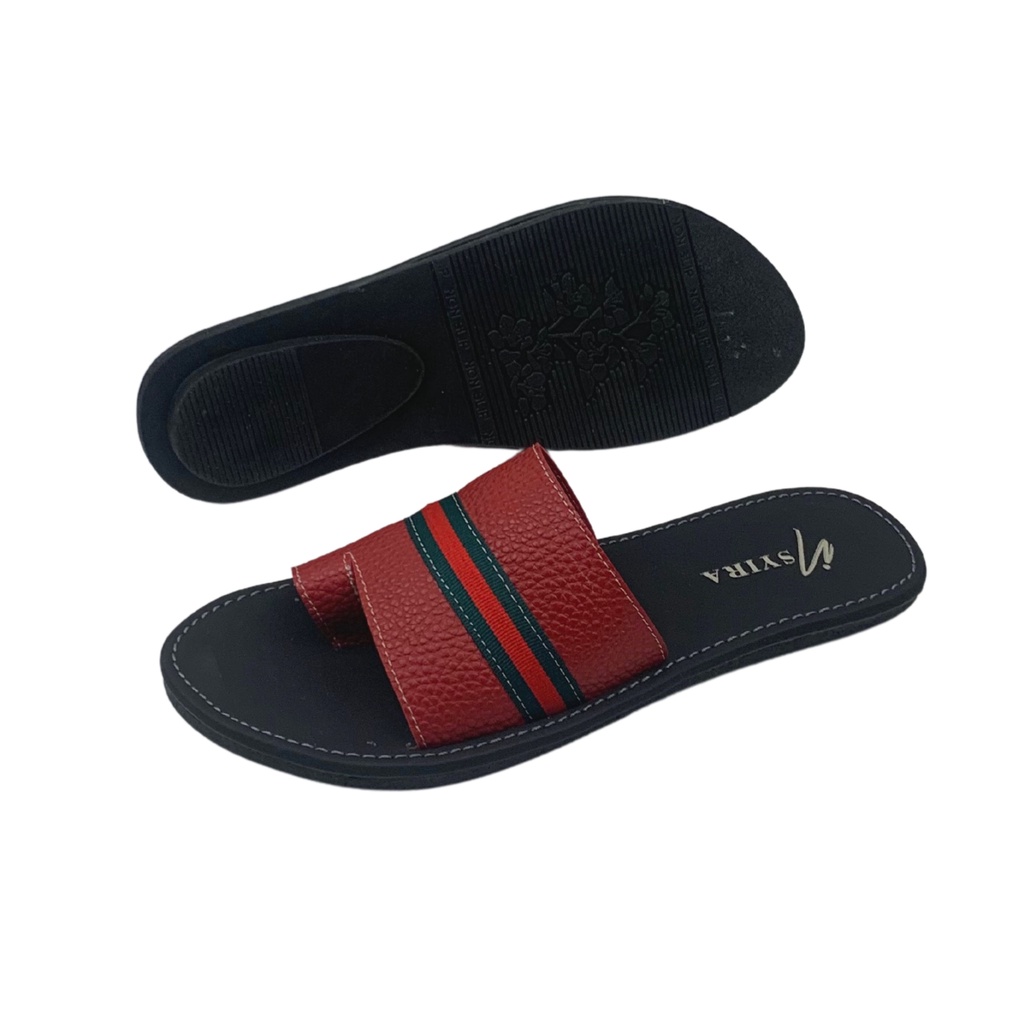 Insyira - Sandal Wanita Jepit Selop / Sandal Papirut Wanita Non Slip Alas Hitam / Sandal Wanita Japit Jempol