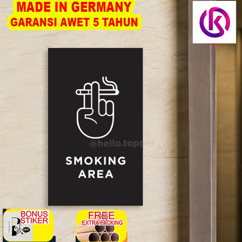 

Murah Smoking Area Sign Acrylic Modern 15x25 | Sign Board Acrylic